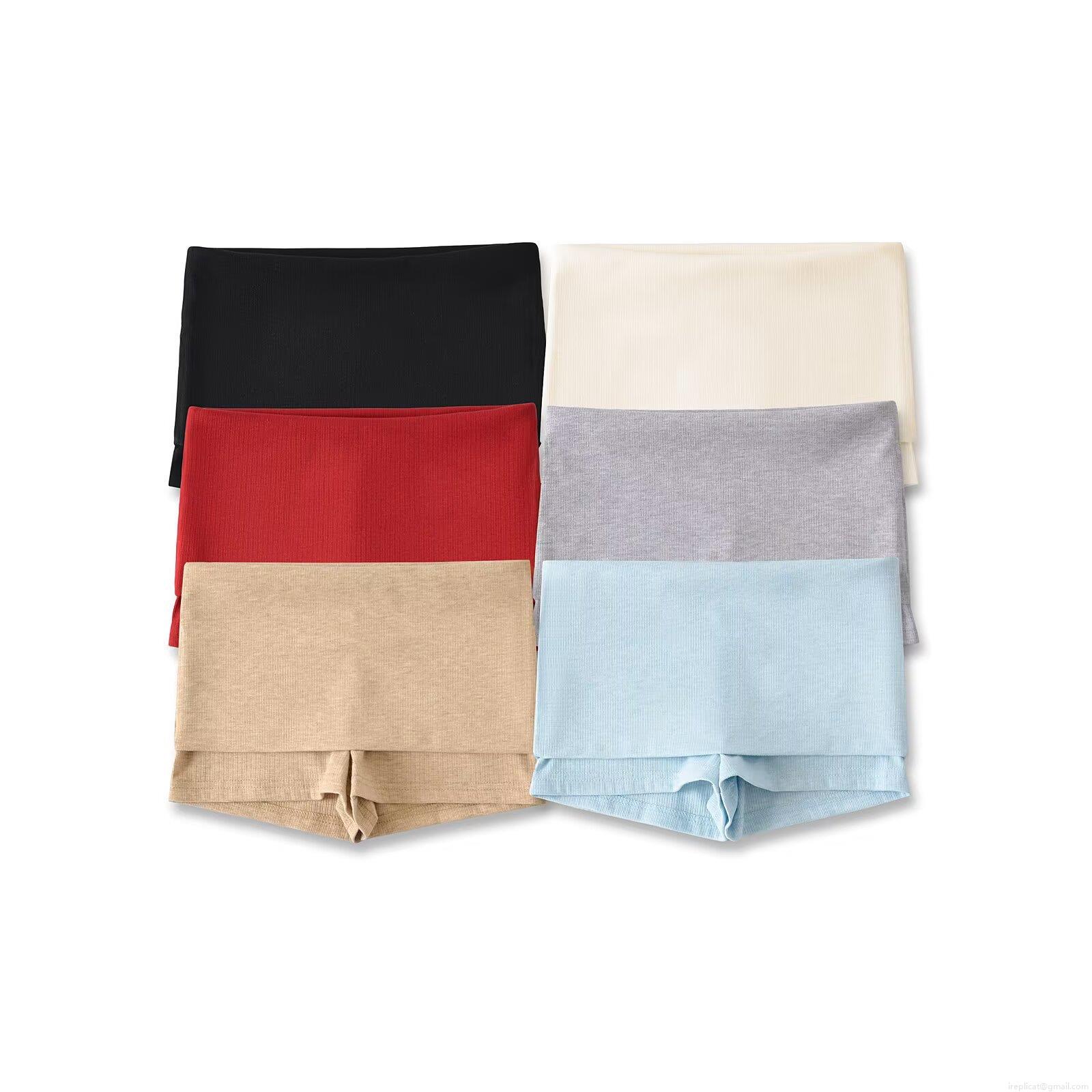 Women's Low Waist Ribbed Knit Hot Shorts Sexy Fold-over Waistband Viscose Blend Mini Booty Shorts For Summer Streetwear Beach Workout
