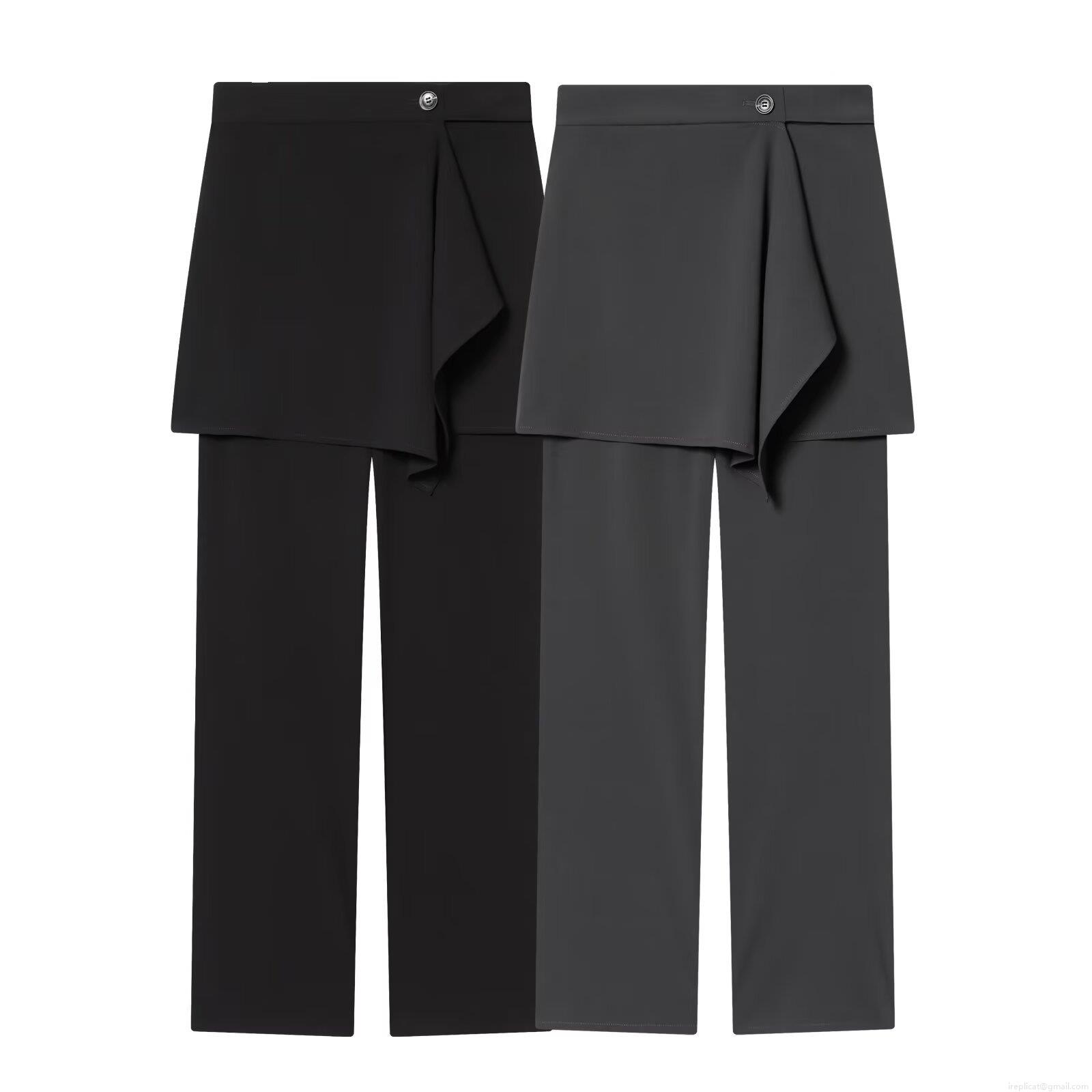 Women Fashion 3-Piece Blazer Set Asymmetric Wrap Skirt Trousers Suits Office Lady Casual Long Sleeve Solid Color Polyester Outfits Two Button Grey Black Sets