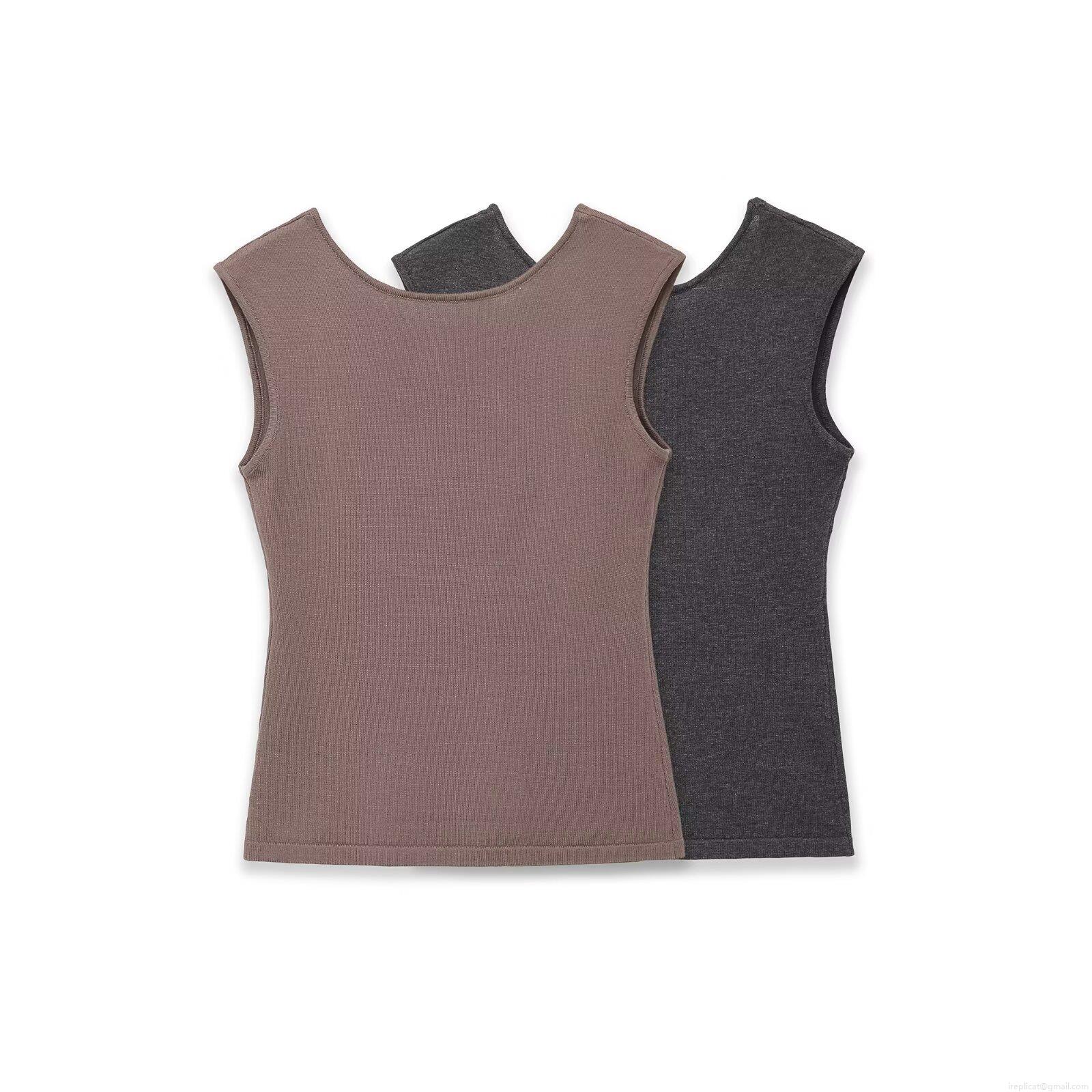 Women's Minimalist Knit Sleeveless Top and Straight Midi Skirt Two Piece Set Casual Solid Color Ribbed Polyester Spandex Co-ord Clothing Set for Daily Wear