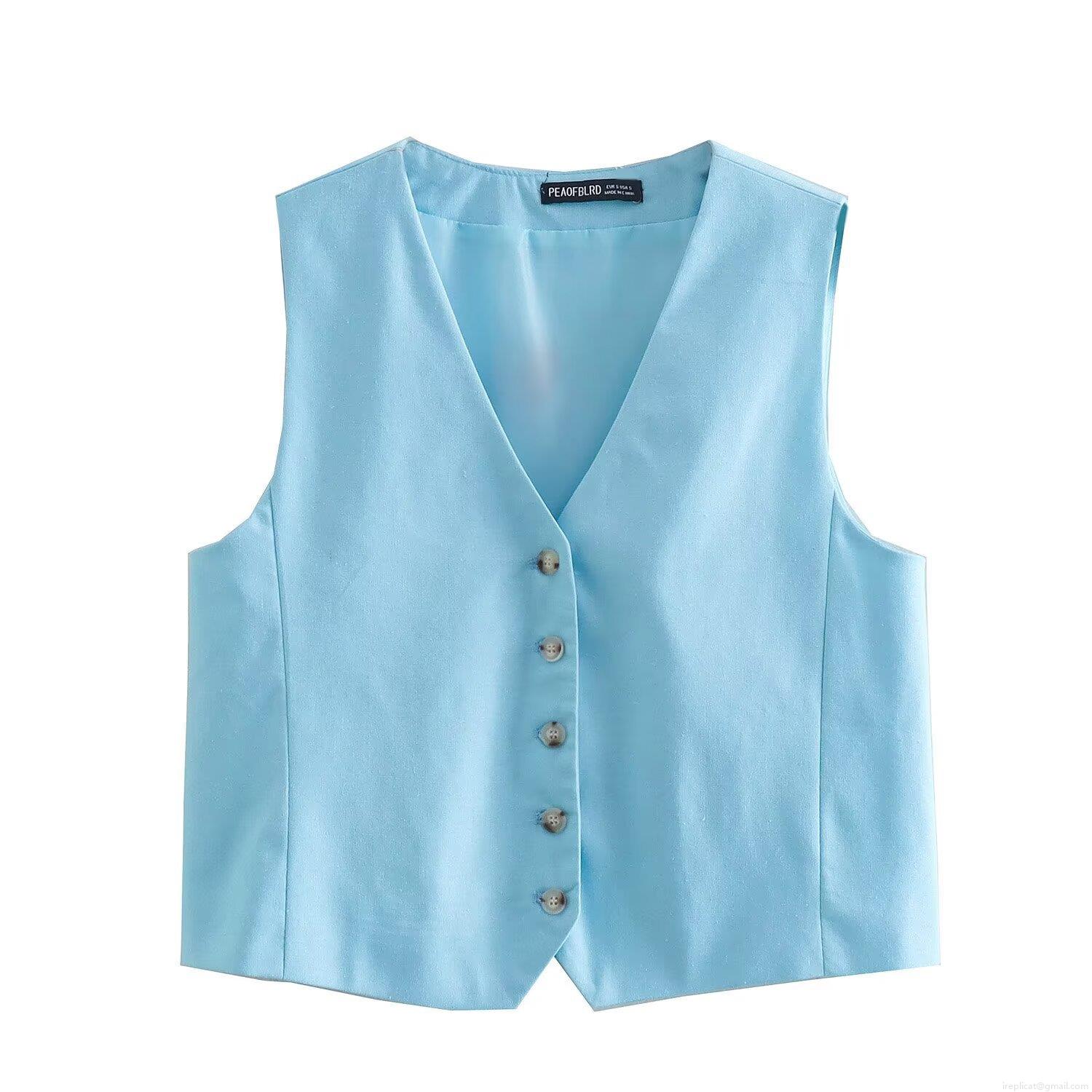 Women's 2 Piece Vest and Pants Set Solid Color V-Neck Single Breasted Linen Look Waistcoat and High Waist Wide Leg Trousers Casual Office Streetwear Outfits Women's 2 Piece Vest and Pants Set Solid Color V-Neck Single Breasted Linen Look Waistcoat and High Waist Wide Leg Trousers Casual Office Streetwear Outfits
