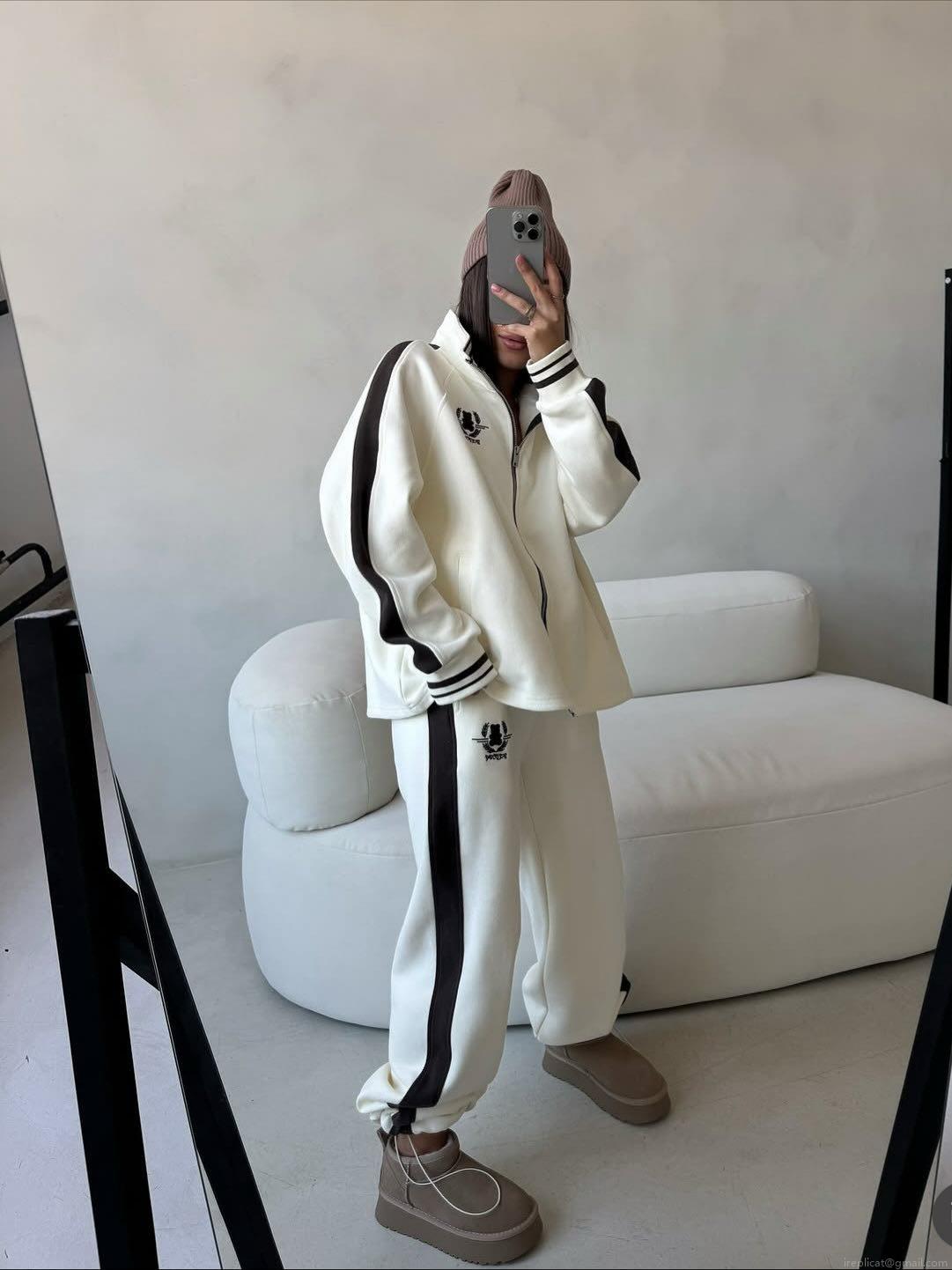 Women's 2 Piece Casual Tracksuit Set Half Zip Color Block Patchwork Sweatshirt and Straight Leg Pants With Side Stripes Bear Embroidery Sportsuit Women's 2 Piece Casual Tracksuit Set Half Zip Color Block Patchwork Sweatshirt and Straight Leg Pants With Side Stripes Bear Embroidery Sportsuit